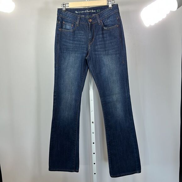 LEVI’S Women’s Contour Boot Eco Sustainable Denim Distressed Jeans Blue Size 6M - Picture 2 of 16